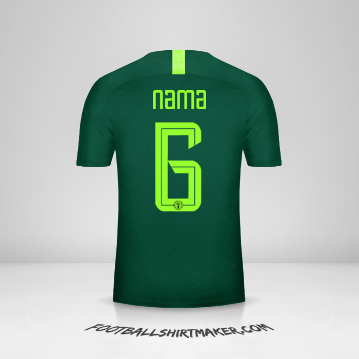 Jersey Nigeria 2018 Alternatif -  nama - 6