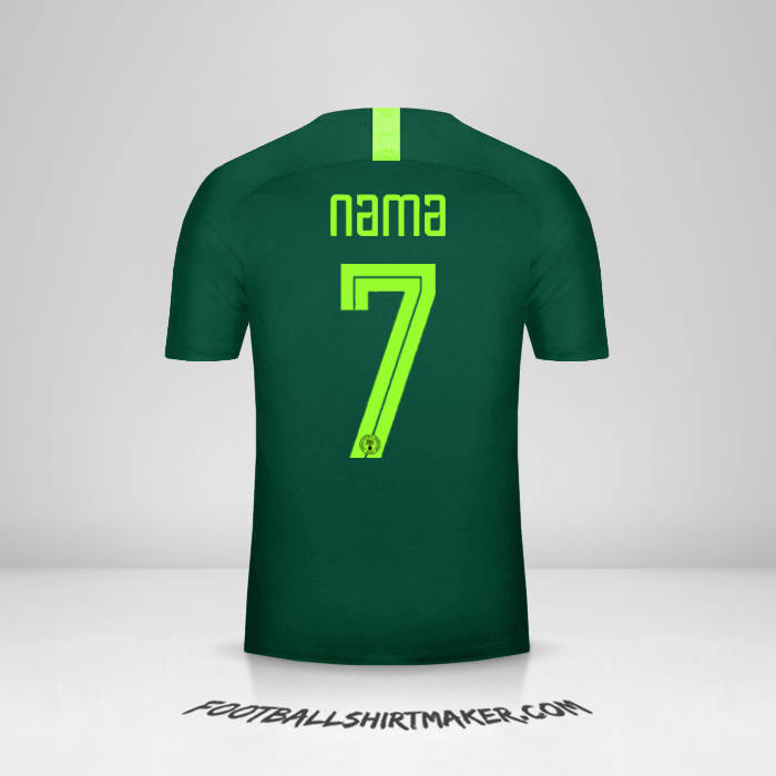 Jersey Nigeria 2018 Alternatif -  nama - 7