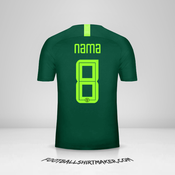 Jersey Nigeria 2018 Alternatif -  nama - 8