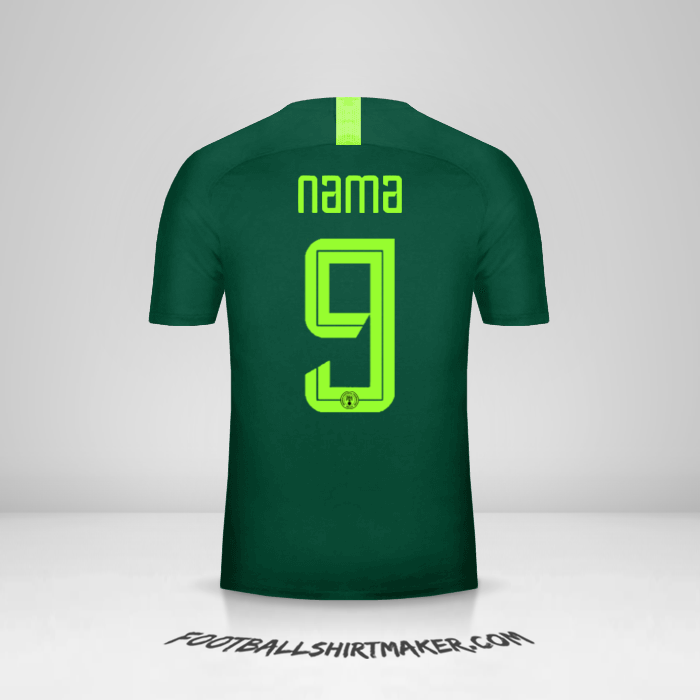 Jersey Nigeria 2018 Alternatif -  nama - 9