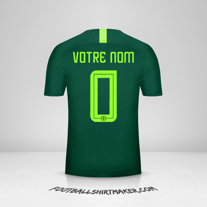 Maillot Nigéria 2018 II -  votre nom - 0