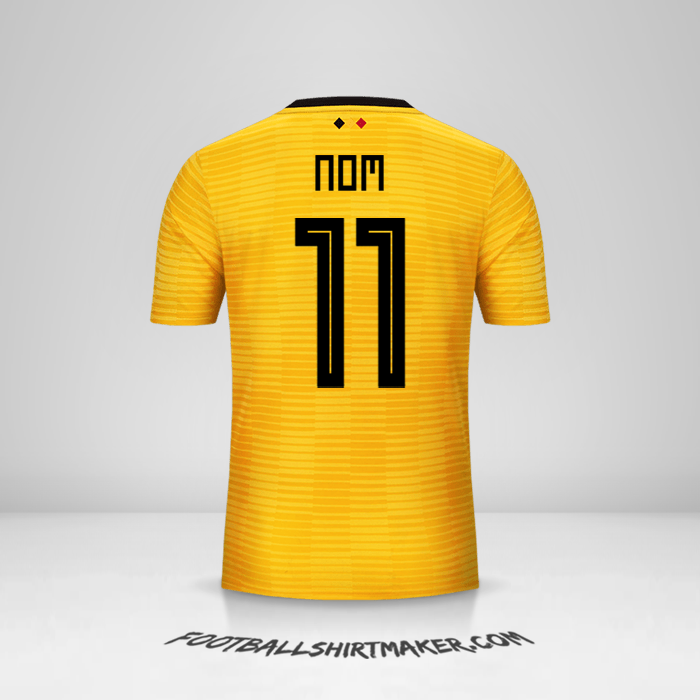 Maillot Belgique 2018 Extérieur -  nom - 11
