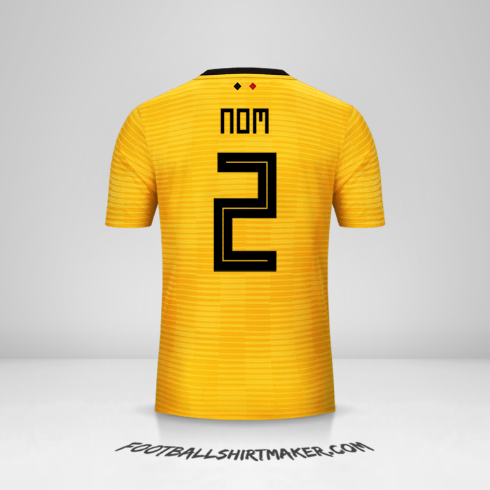 Maillot Belgique 2018 Extérieur -  nom - 2
