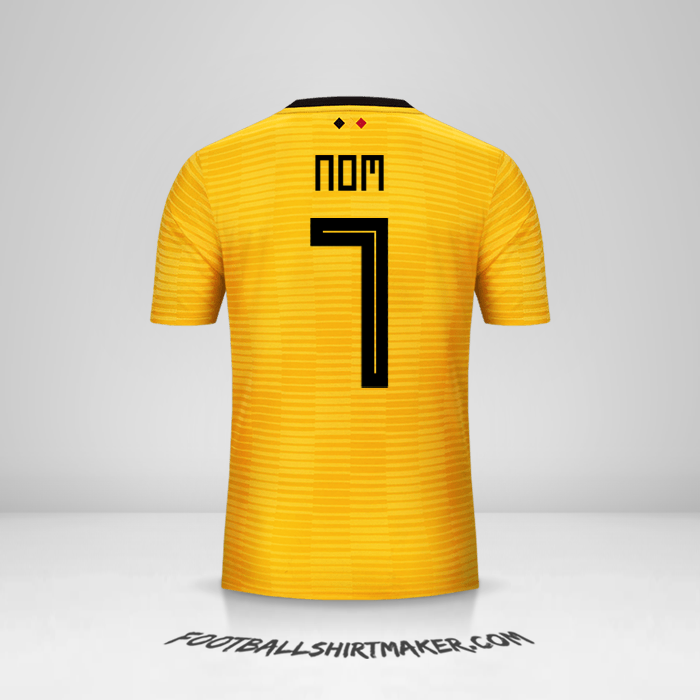 Maillot Belgique 2018 Extérieur -  nom - 7