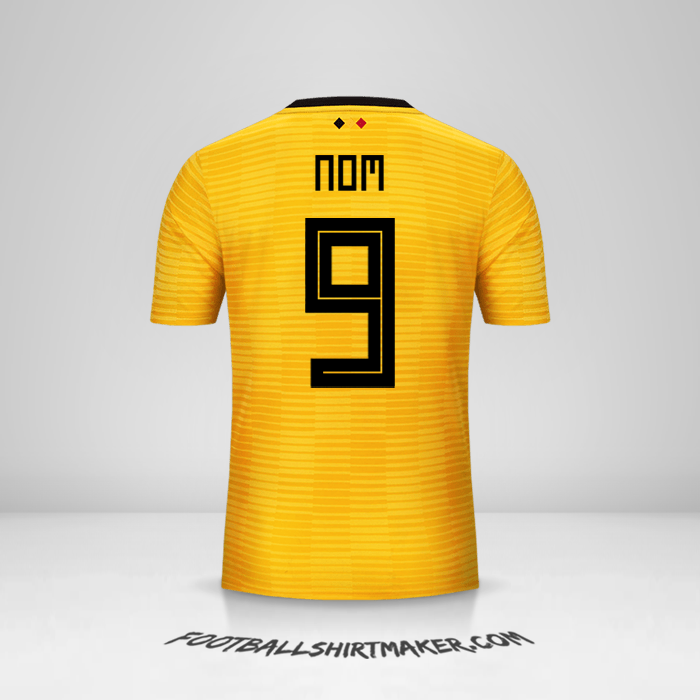 Maillot Belgique 2018 Extérieur -  nom - 9