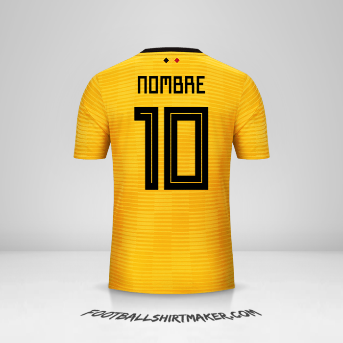 Camiseta Belgica 2018 Visita -  nombre - 10