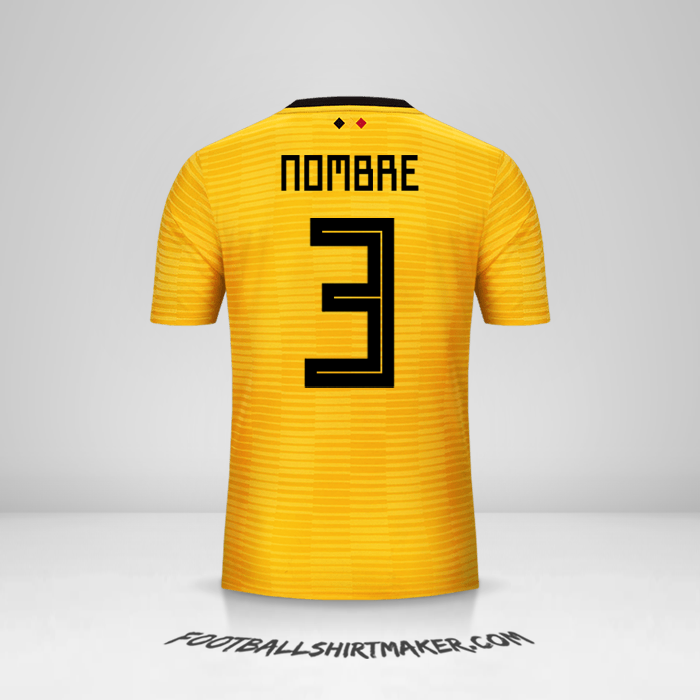 Jersey Belgica 2018 Visita -  nombre - 3
