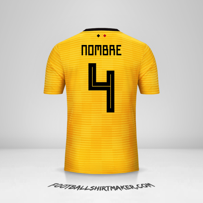 Jersey Belgica 2018 Visita -  nombre - 4