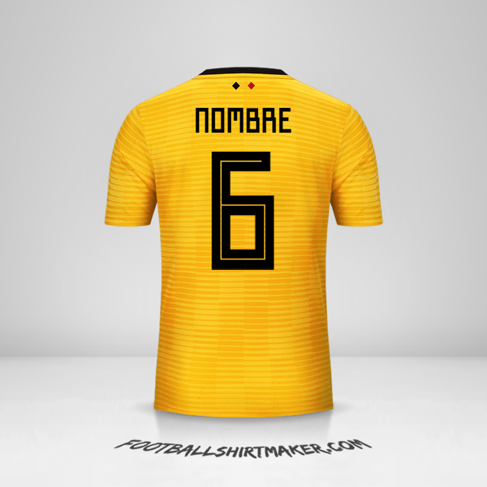 Jersey Belgica 2018 Visita -  nombre - 6