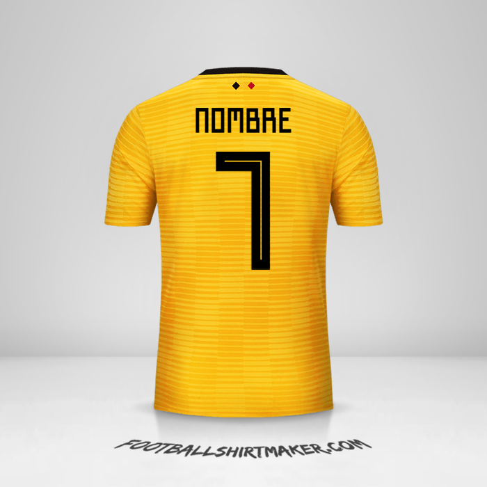 Camiseta Belgica 2018 Visita -  nombre - 7