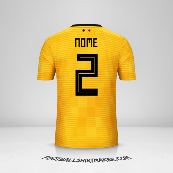 Camisola Bélgica 2018 Alternativa -  nome - 2