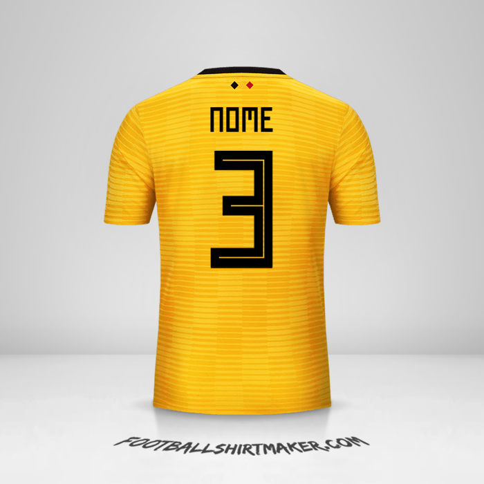 Maglia Belgio 2018 Seconda -  nome - 3