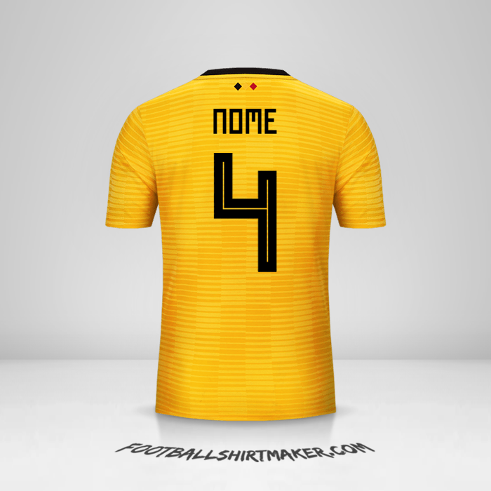 Maglia Belgio 2018 Seconda -  nome - 4
