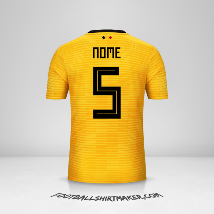 Camisola Bélgica 2018 Alternativa -  nome - 5