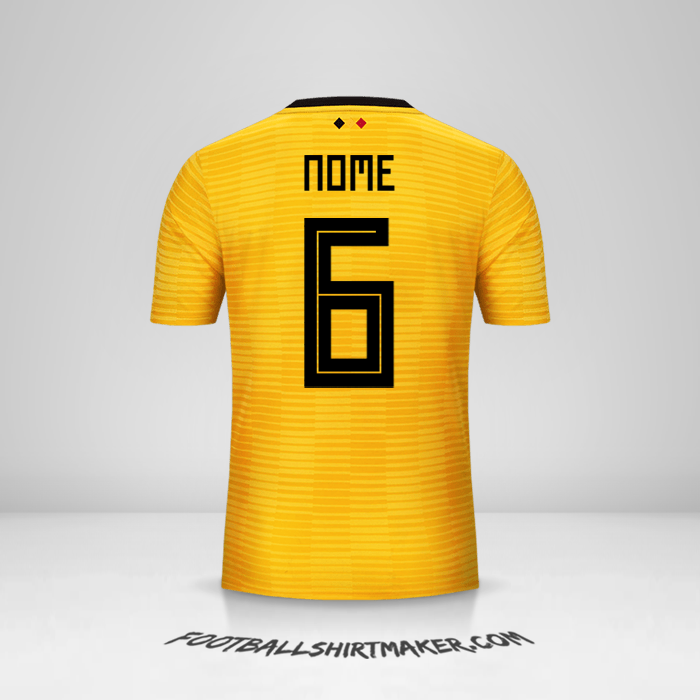 Maglia Belgio 2018 Seconda -  nome - 6