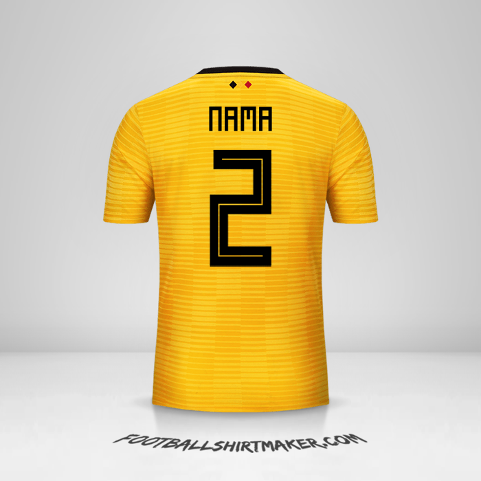 Jersey Belgia 2018 Alternatif -  nama - 2
