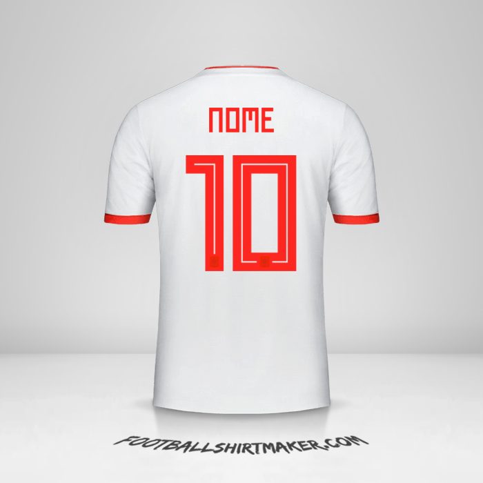 Maglia Spagna 2018 Seconda -  nome - 10