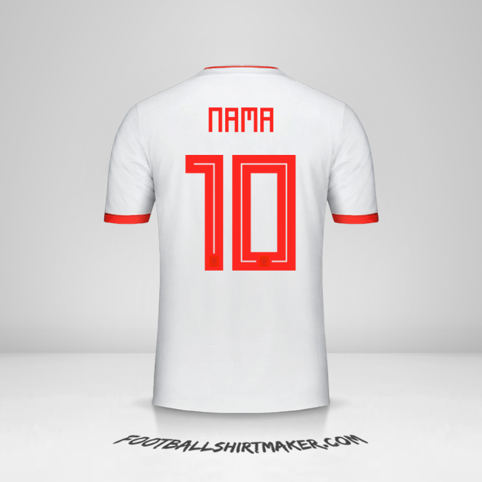 Jersey Spanyol 2018 Alternatif -  nama - 10