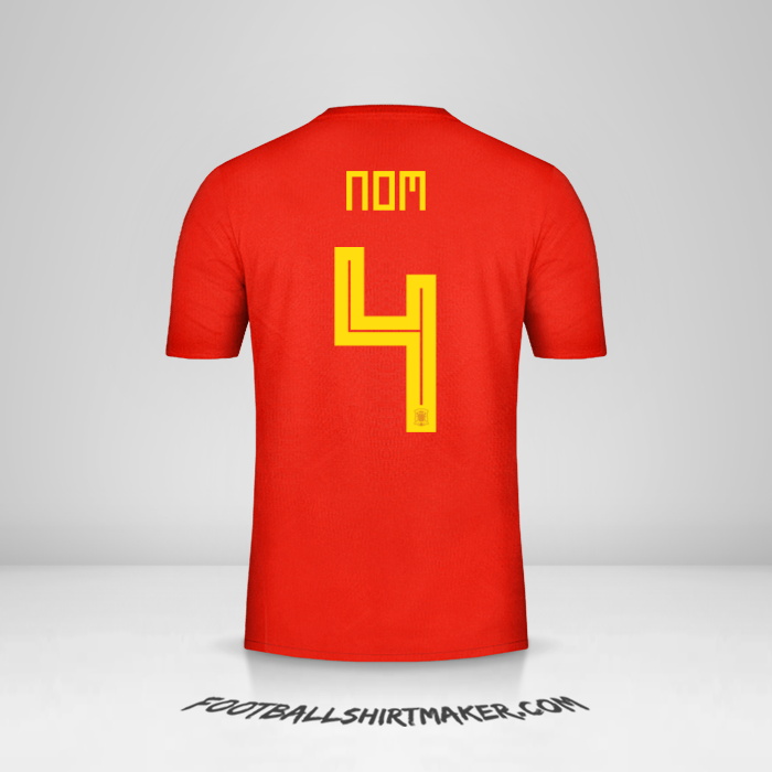 Maillot Espagne 2018 -  nom - 4