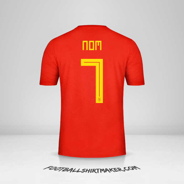 Maillot Espagne 2018 -  nom - 7