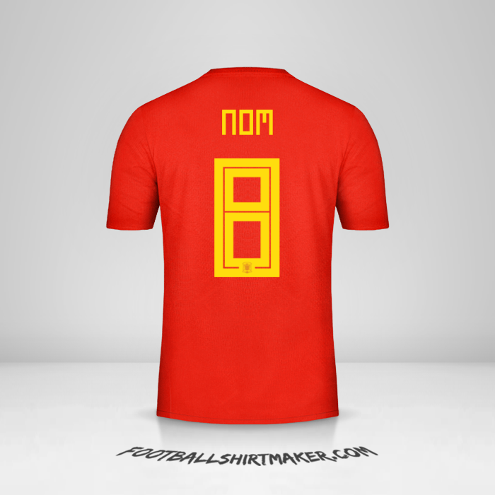 Maillot Espagne 2018 -  nom - 8
