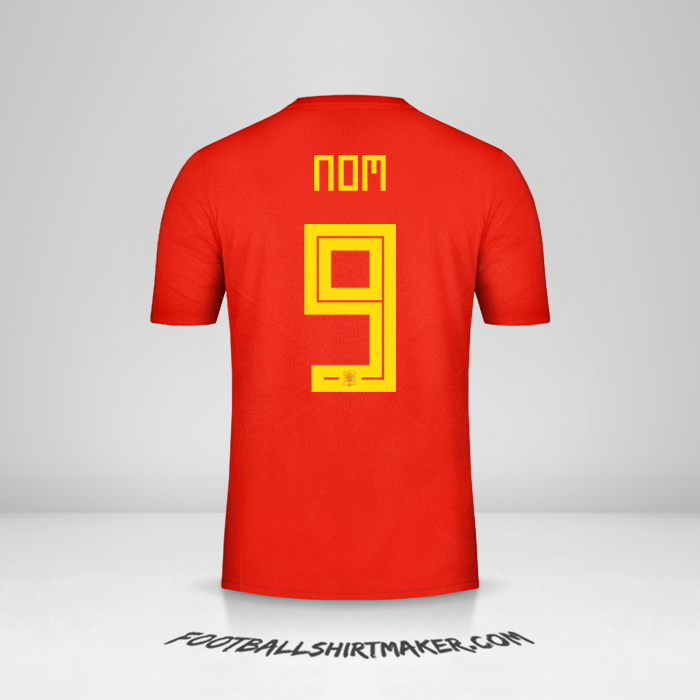 Maillot Espagne 2018 -  nom - 9