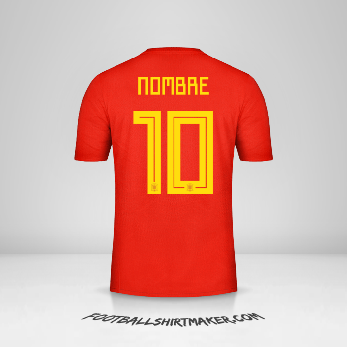 Jersey España 2018 -  nombre - 10