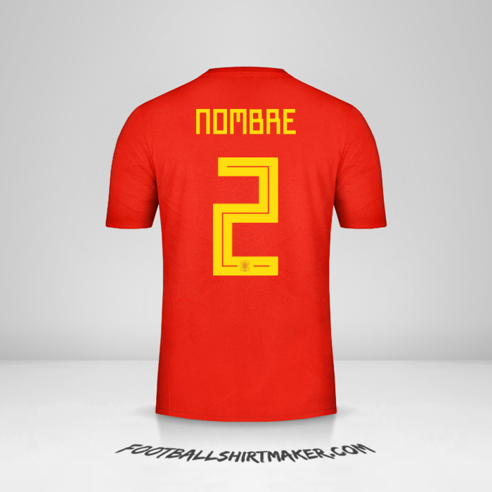 Camiseta España 2018 -  nombre - 2