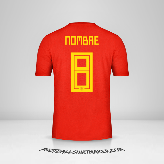 Jersey España 2018 -  nombre - 8