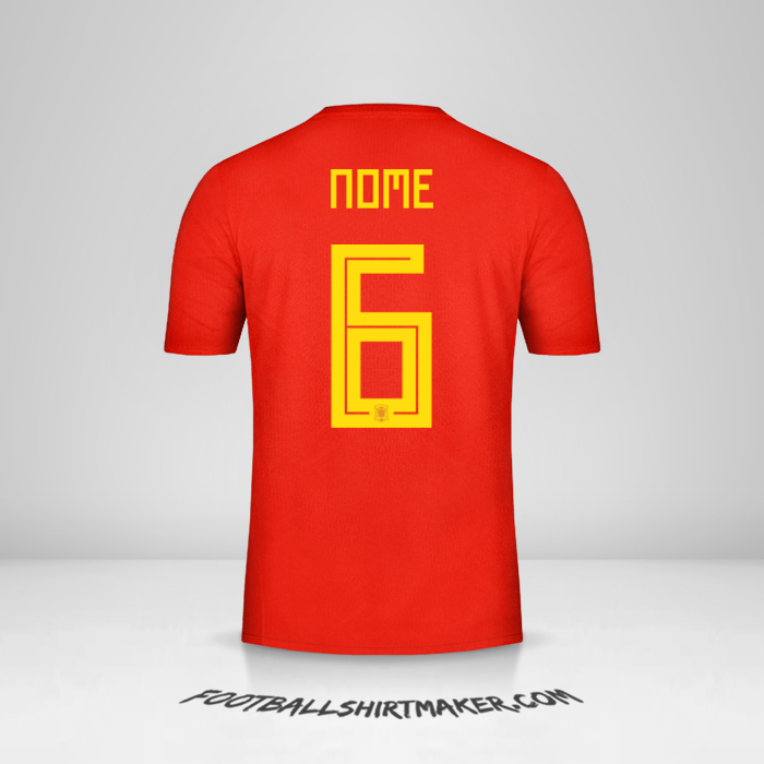 Camisa Espanha 2018 -  nome - 6