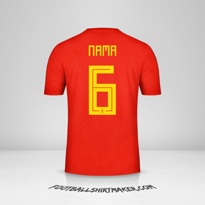 Jersey Spanyol 2018 -  nama - 6