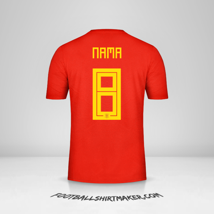 Jersey Spanyol 2018 -  nama - 8