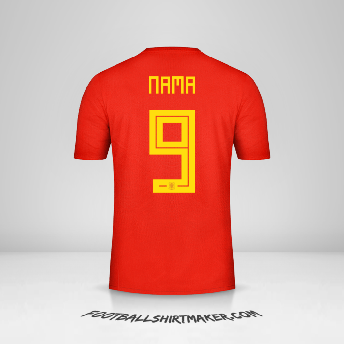 Jersey Spanyol 2018 -  nama - 9