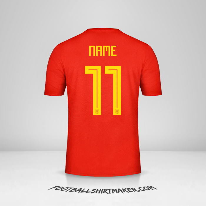 Shirt Spain 2018 -  name - 11