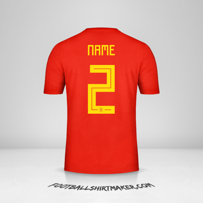 Trikot Spanien 2018 -  name - 2