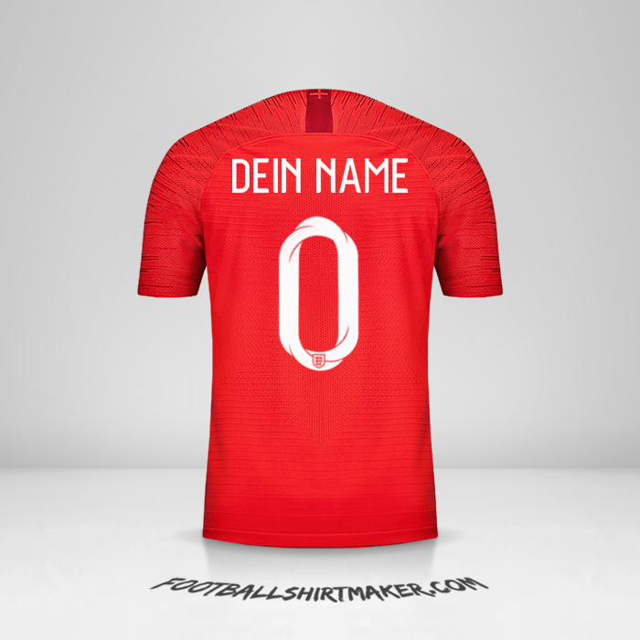 Trikot England 2018 II -  dein name - 0
