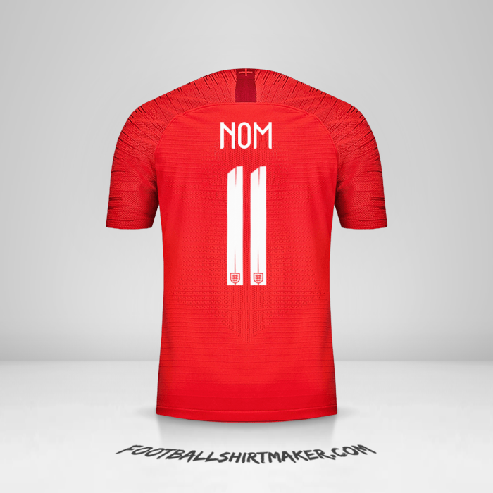 Maillot Angleterre 2018 Extérieur -  nom - 11