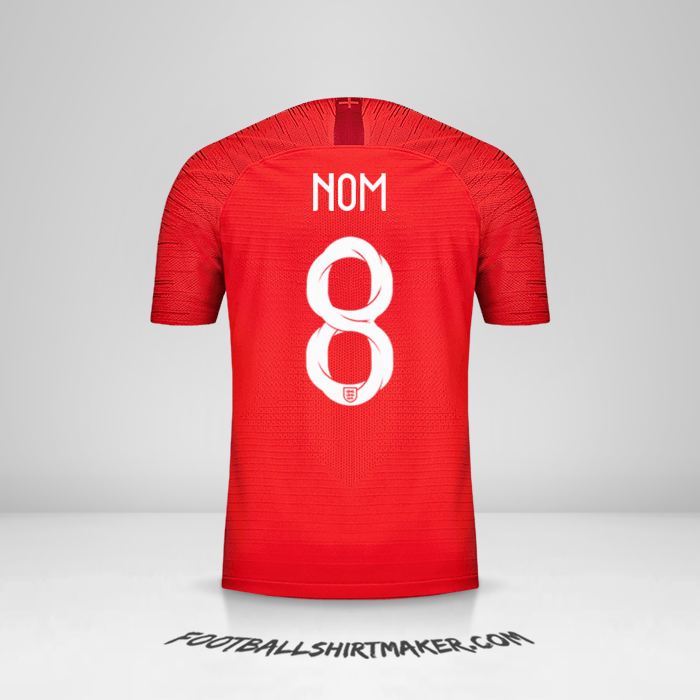 Maillot Angleterre 2018 Extérieur -  nom - 8