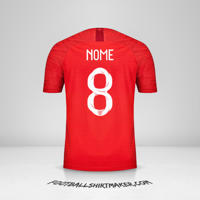 Camisola Inglaterra 2018 Alternativa -  nome - 8