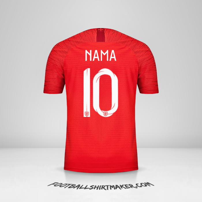Jersey Inggris 2018 Alternatif -  nama - 10