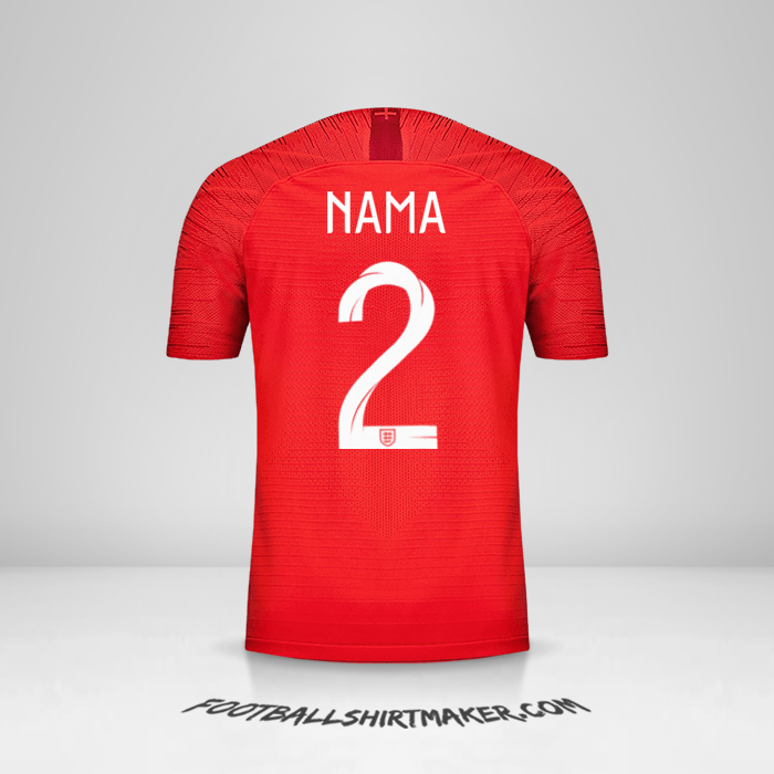 Jersey Inggris 2018 Alternatif -  nama - 2