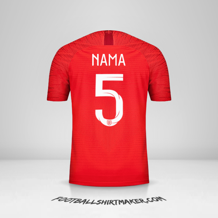 Jersey Inggris 2018 Alternatif -  nama - 5
