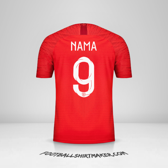 Jersey Inggris 2018 Alternatif -  nama - 9