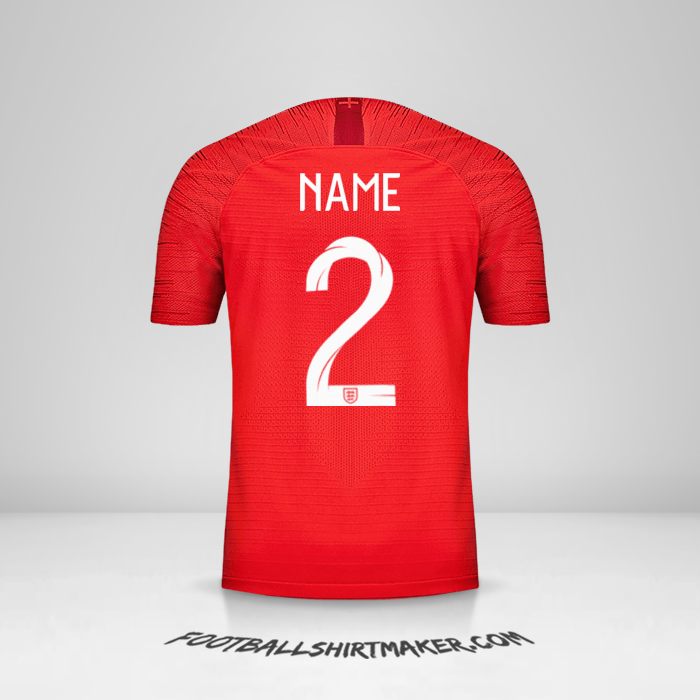 Trikot England 2018 Auswärts -  name - 2