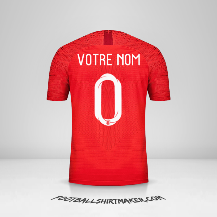 Maillot Angleterre 2018 II -  votre nom - 0