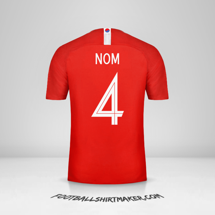 Maillot Corée du Sud 2018 -  nom - 4