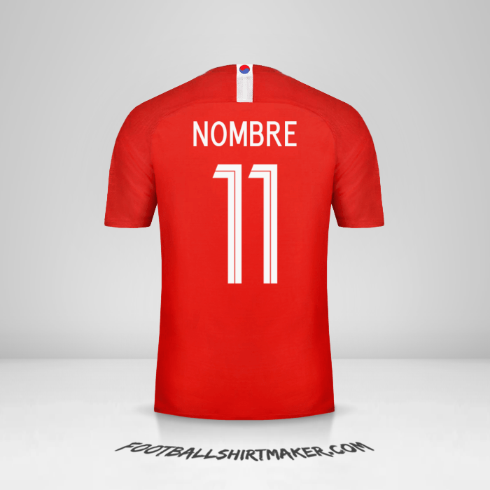 Jersey Corea del Sur 2018 -  nombre - 11