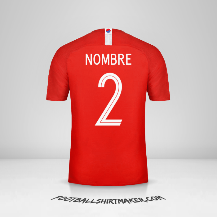 Jersey Corea del Sur 2018 -  nombre - 2