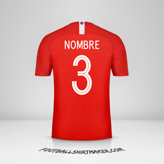 Jersey Corea del Sur 2018 -  nombre - 3