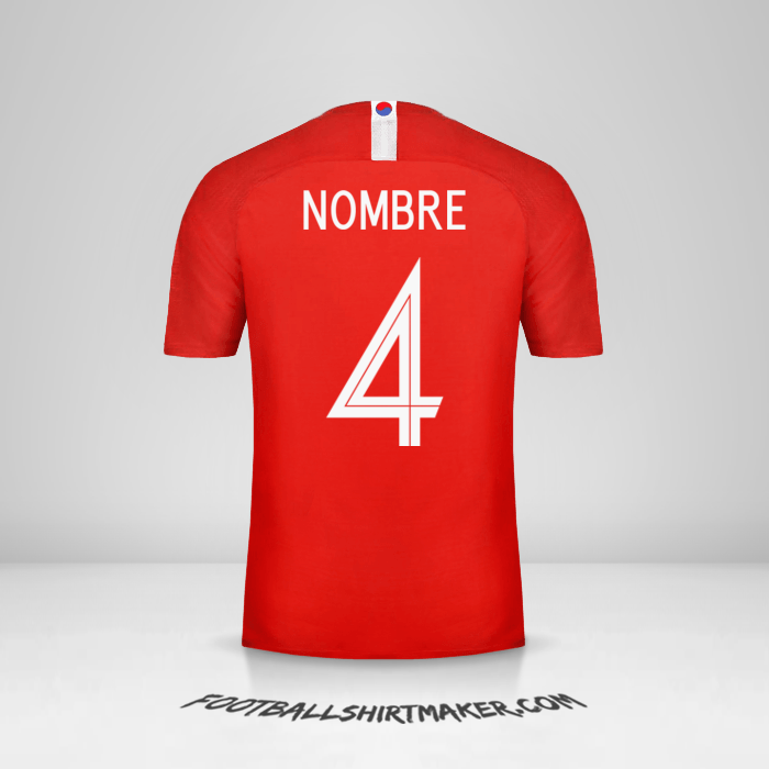 Jersey Corea del Sur 2018 -  nombre - 4